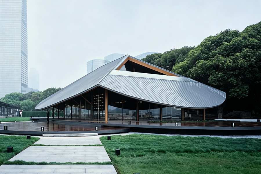 Dachprojekt für den Bahnhof Jinji Lake